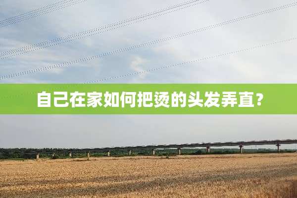自己在家如何把烫的头发弄直？