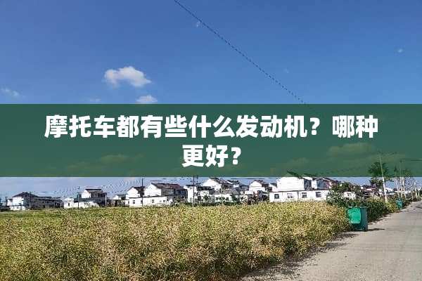摩托车都有些什么发动机？哪种更好？