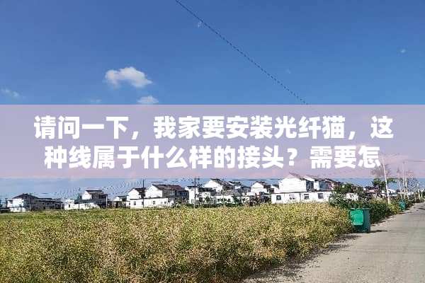 请问一下，我家要安装光纤猫，这种线属于什么样的接头？需要怎么连接光猫？