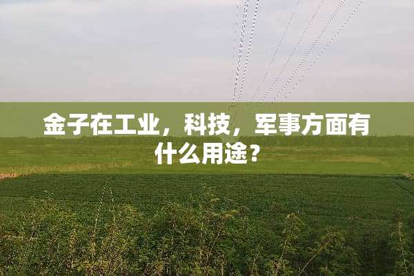 金子在工业，科技，军事方面有什么用途？