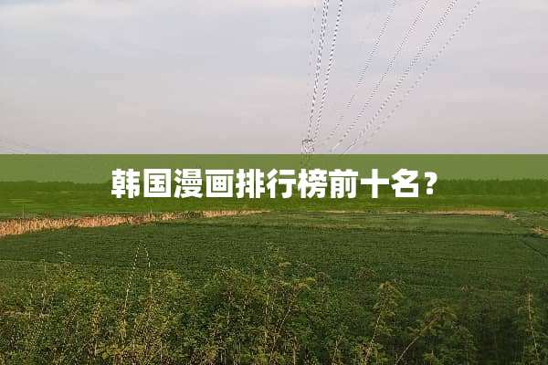 韩国漫画排行榜前十名？