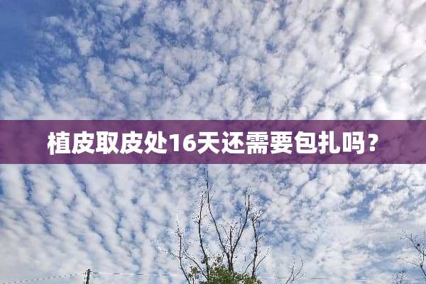 植皮取皮处16天还需要包扎吗？