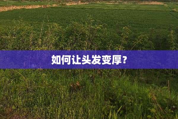 如何让头发变厚？