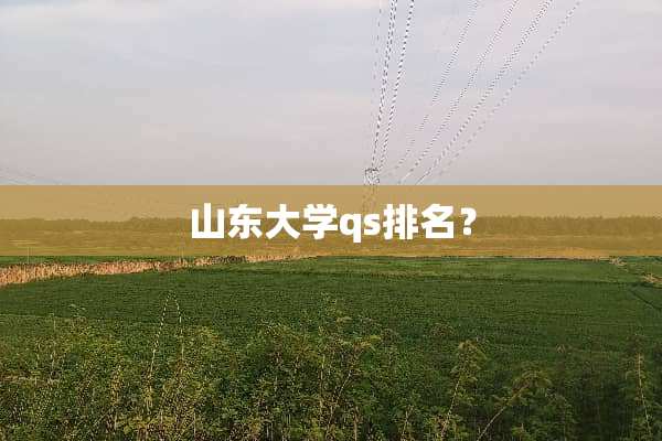 山东大学qs排名？