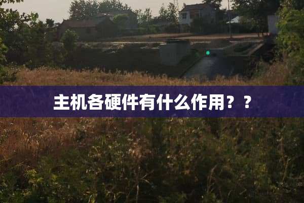 主机各硬件有什么作用？？