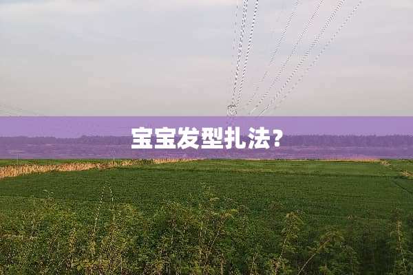 宝宝发型扎法？