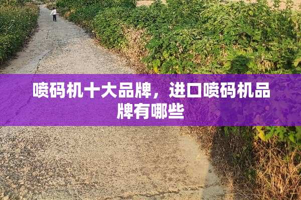喷码机十大品牌，进口喷码机品牌有哪些