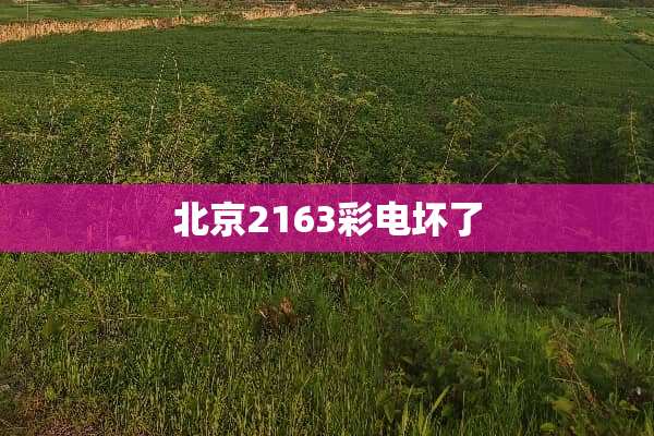 北京2163彩电坏了