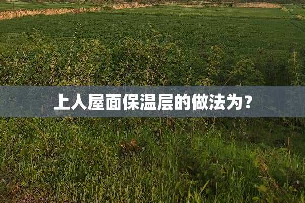 上人屋面保温层的做法为？