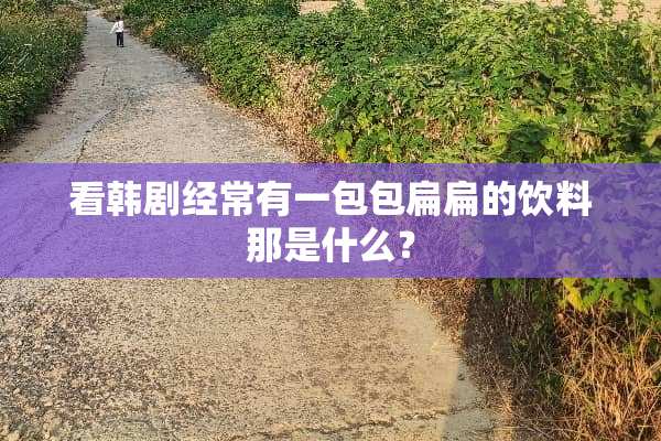 看韩剧经常有一包包扁扁的饮料那是什么？