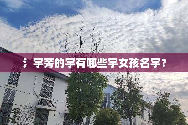 氵字旁的字有哪些字女孩名字？