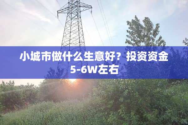 小城市做什么生意好？投资资金5-6W左右