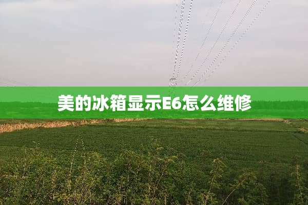 美的冰箱显示E6怎么维修