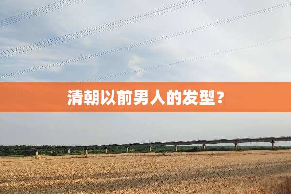 清朝以前男人的发型？