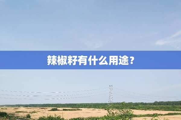 辣椒籽有什么用途？