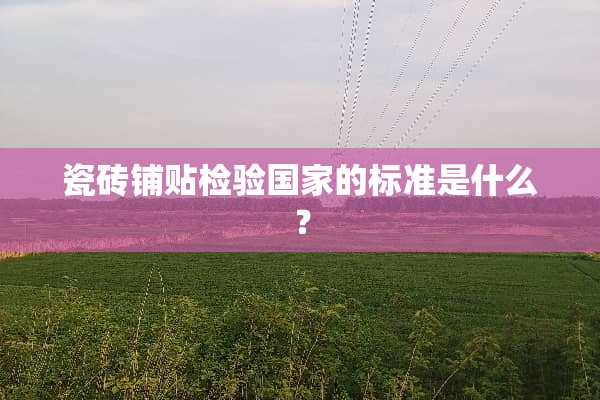 瓷砖铺贴检验国家的标准是什么？