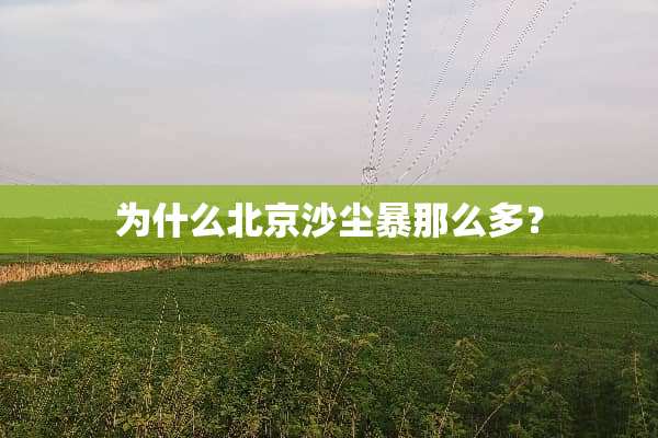 为什么北京沙尘暴那么多？