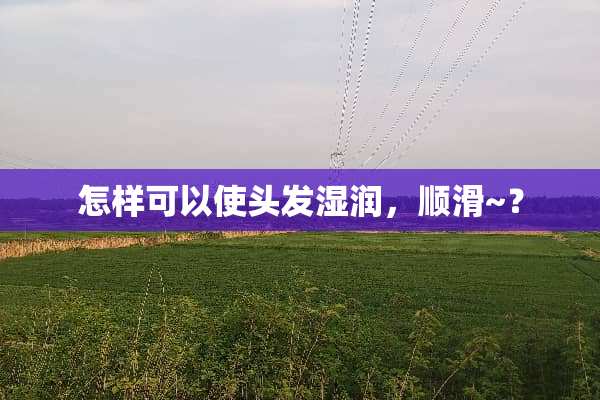 怎样可以使头发湿润，顺滑~？