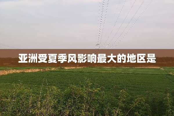 亚洲受夏季风影响最大的地区是