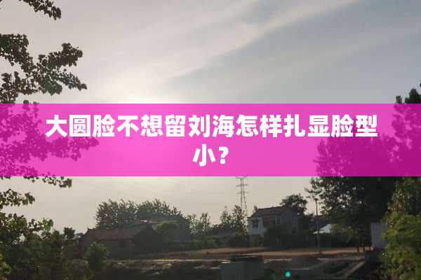 大圆脸不想留刘海怎样扎显脸型小？