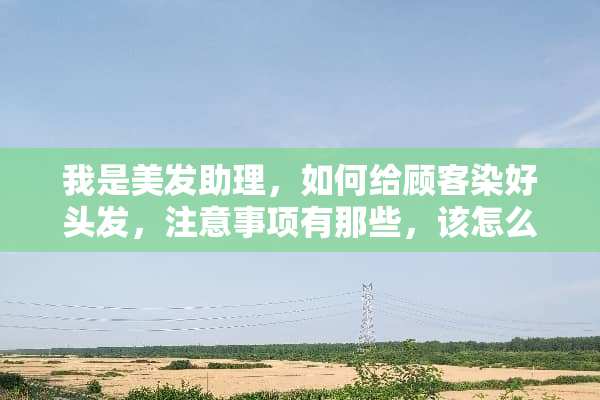 我是美发助理，如何给顾客染好头发，注意事项有那些，该怎么操作？