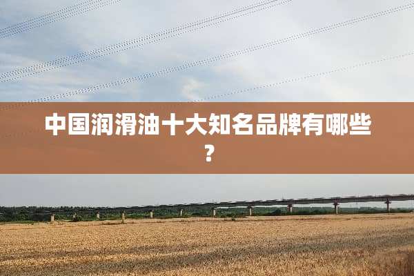 中国润滑油十大知名品牌有哪些？
