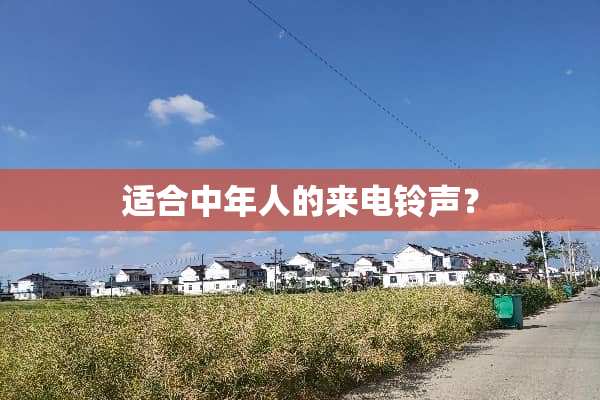 适合中年人的来电铃声？