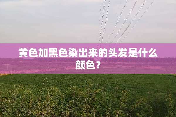 黄色加黑色染出来的头发是什么颜色？