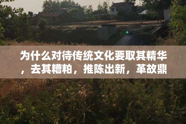 为什么对待传统文化要取其精华，去其糟粕，推陈出新，革故鼎新？