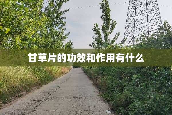甘草片的功效和作用有什么