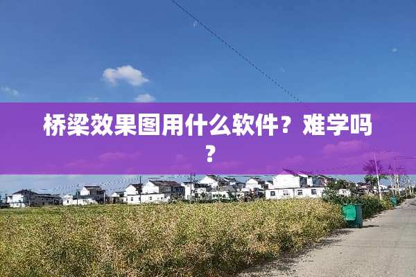 桥梁效果图用什么软件？难学吗？