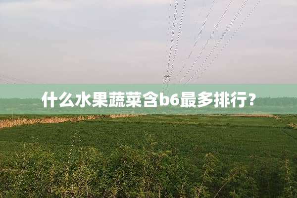 什么水果蔬菜含b6最多排行？