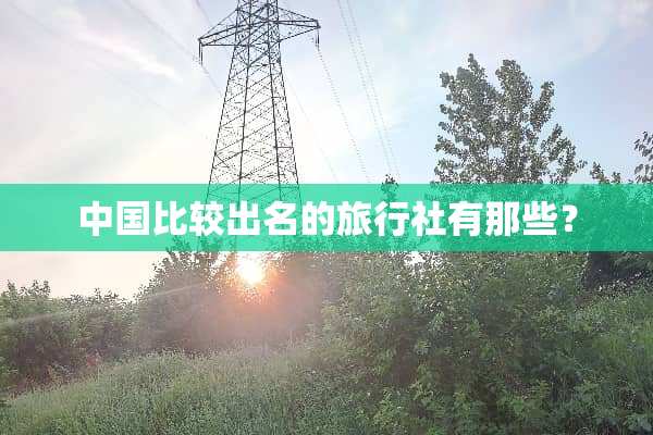 中国比较出名的旅行社有那些？