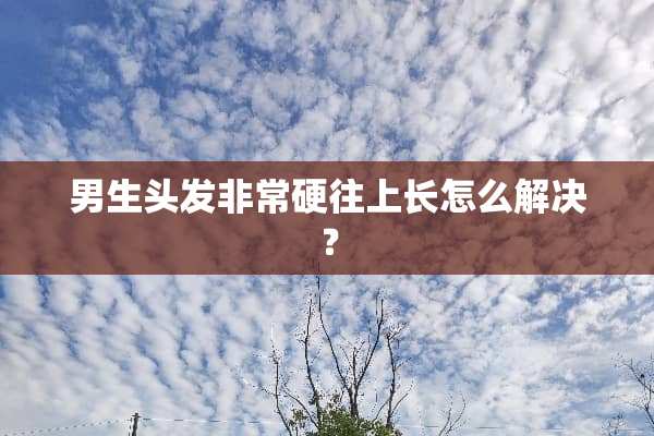 男生头发非常硬往上长怎么解决？