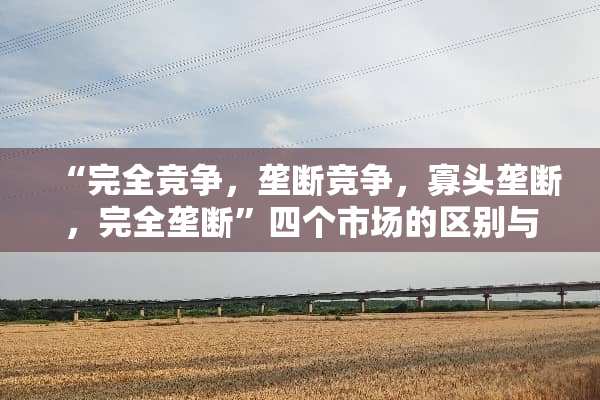 “完全竞争，垄断竞争，寡头垄断，完全垄断”四个市场的区别与联系有哪些？