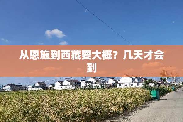 从恩施到西藏要大概？几天才会到