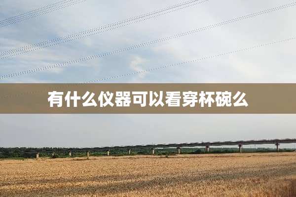 有什么仪器可以看穿杯碗么
