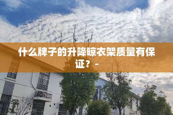什么牌子的升降晾衣架质量有保证？-