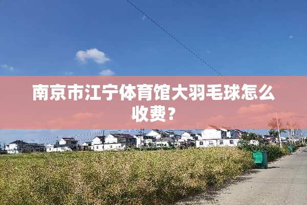 南京市江宁体育馆大羽毛球怎么收费？