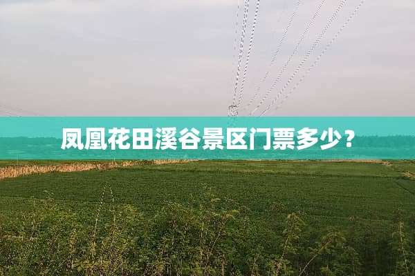 凤凰花田溪谷景区门票多少？