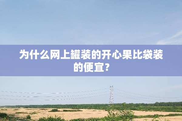 为什么网上罐装的开心果比袋装的便宜？