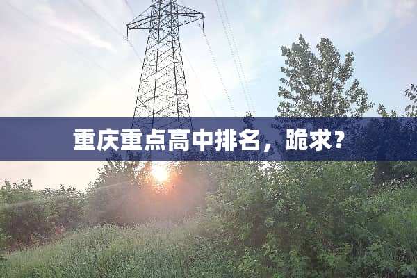 重庆重点高中排名，跪求？