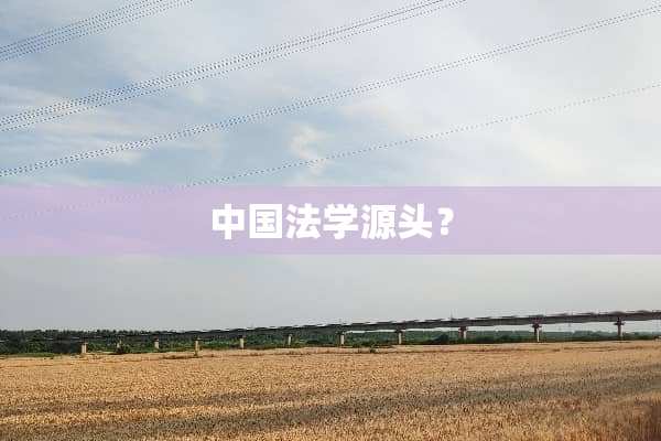 中国法学源头？