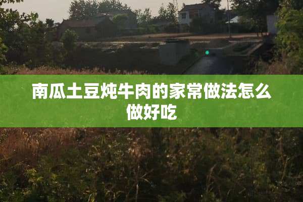 南瓜土豆炖牛肉的家常做法怎么做好吃