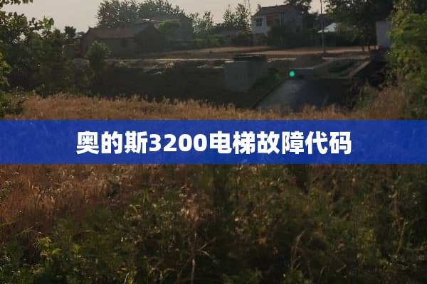 奥的斯3200电梯故障代码