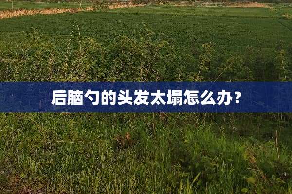 后脑勺的头发太塌怎么办？
