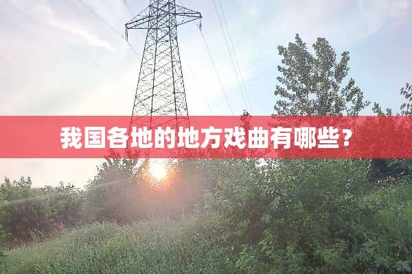 我国各地的地方戏曲有哪些？