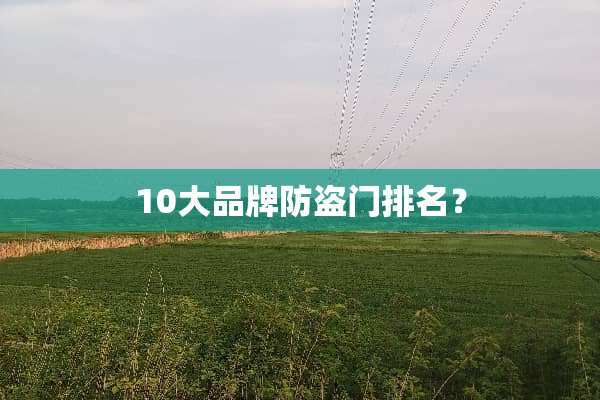 10大品牌防盗门排名？
