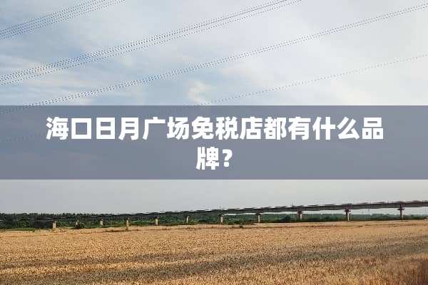 海口日月广场免税店都有什么品牌？