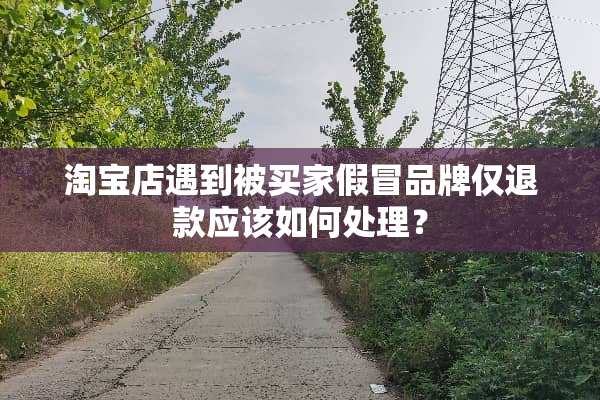 淘宝店遇到被买家假冒品牌仅退款应该如何处理？